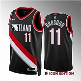 Men's Portland Trail Blazers #11 Malcolm Brogdon Black Icon Edition Stitched Jersey Dzhi,baseball caps,new era cap wholesale,wholesale hats